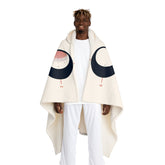 Luna Hendrix - Moon Phases Hooded Sherpa Blanket